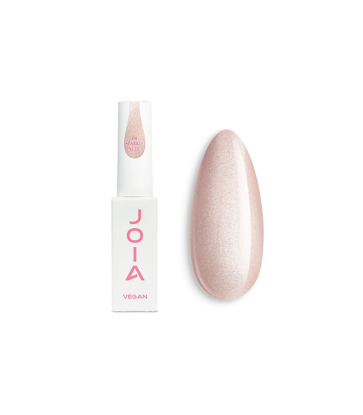 JOIA vegan Base Coat-Cat Eye 04 Sparkle Nude