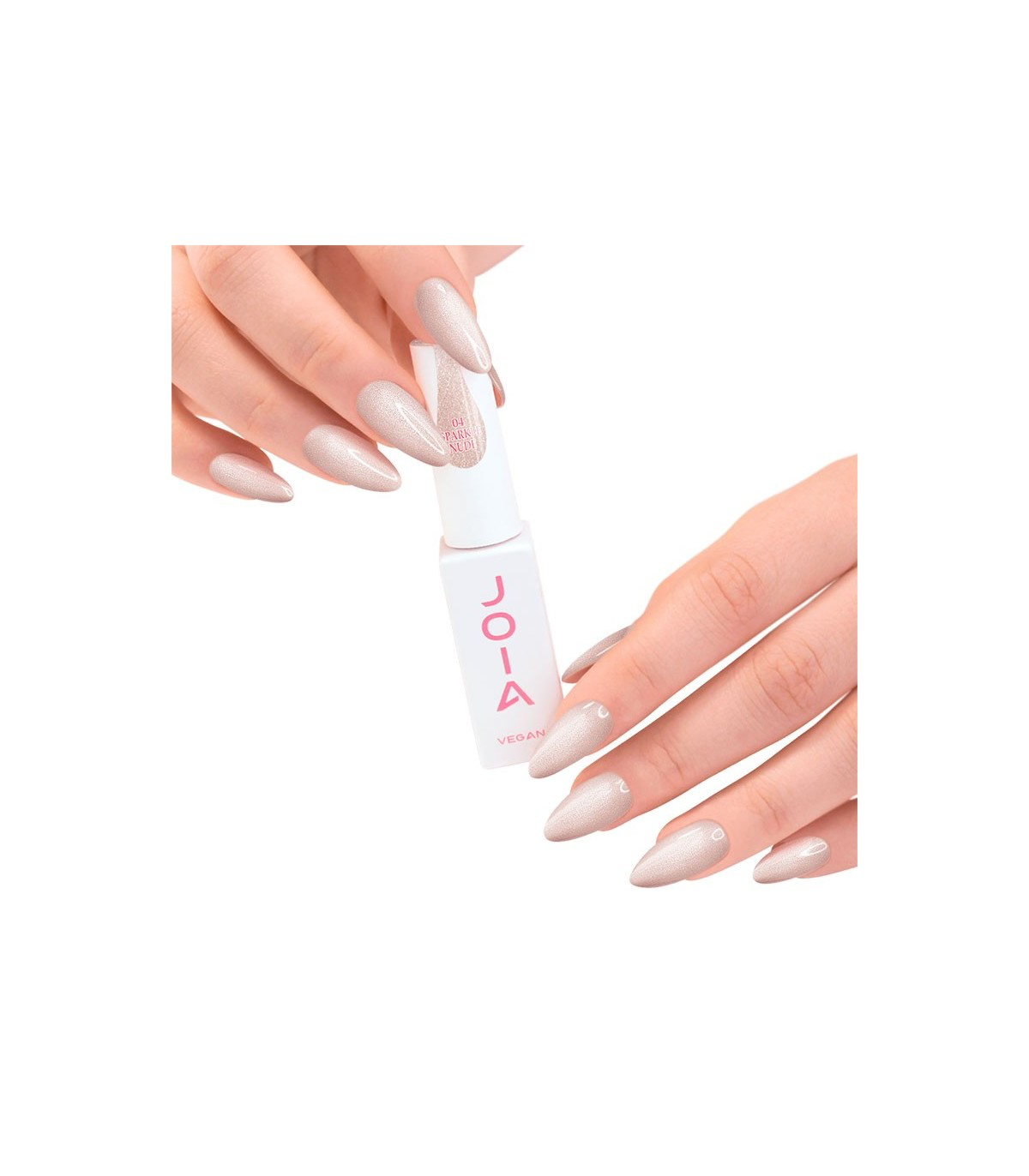 JOIA vegan Base Coat-Cat Eye 04 Sparkle Nude